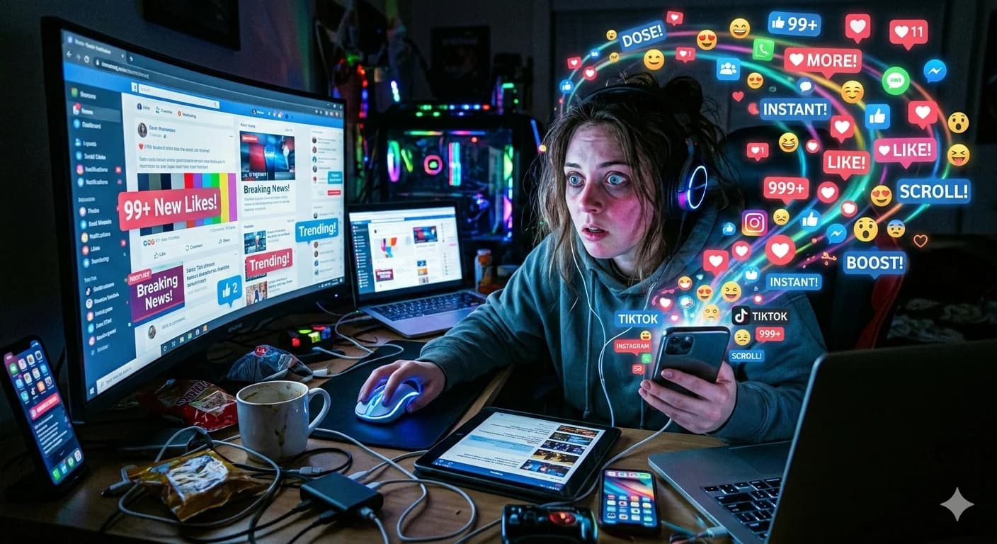 Digital Dopamine Overload 2026: Why Indians Feel Tired All Day